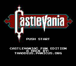Castlevania - Fan Edition (alternate version) Title Screen
